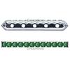 Dreamtime Crystal DC 77730 Rondelle Spacer Bars 5 Hole Palace Opal Green/Silver